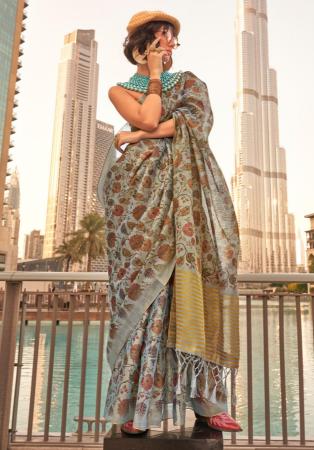 Picture of Bewitching Silk Grey Saree