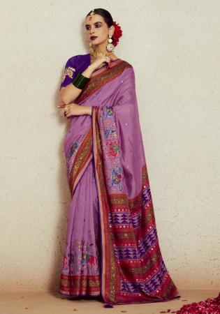 Picture of Splendid Brasso Fuchsia Saree