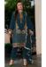 Picture of Organza Dark Slate Grey Straight Cut Salwar Kameez