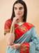 Picture of Nice Georgette & Silk Cadet Blue Saree