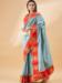 Picture of Nice Georgette & Silk Cadet Blue Saree