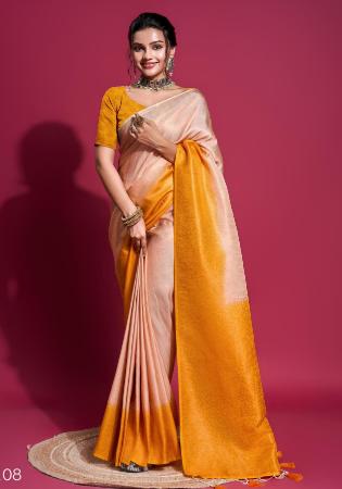 Picture of Good Looking Silk Dark Orange Saree