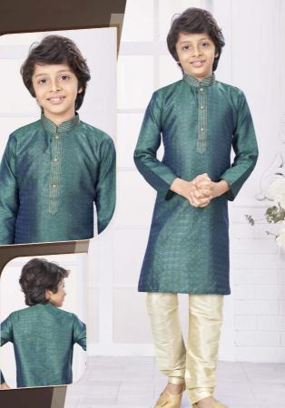 Picture of Beauteous Silk Dark Slate Blue Kurtas