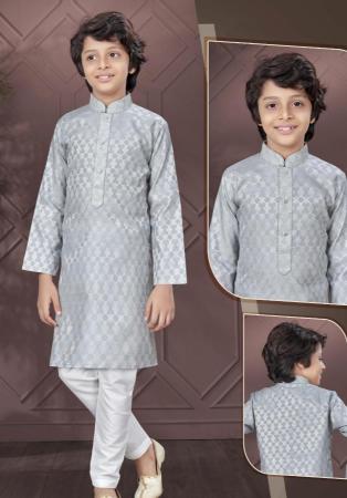 Picture of Sublime Silk Silver Kurtas