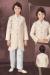 Picture of Statuesque Silk Beige Kurtas