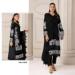 Picture of Admirable Georgette Black Straight Cut Salwar Kameez