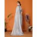 Picture of Gorgeous Georgette Light Grey Saree