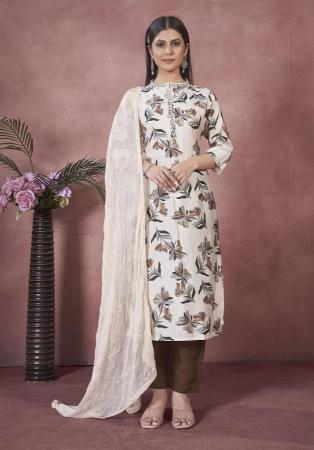 Picture of Taking Silk White Readymade Salwar Kameez