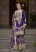 Picture of Chiffon Midnight Blue Straight Cut Salwar Kameez