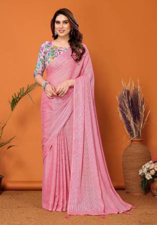 Picture of Amazing Silk Pale Violet Red Saree