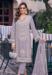 Picture of Stunning Georgette Silver Straight Cut Salwar Kameez