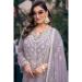 Picture of Stunning Georgette Silver Straight Cut Salwar Kameez