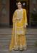 Picture of Chiffon Dark Golden Rod Straight Cut Salwar Kameez