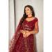 Picture of Well Formed Net Maroon Lehenga Choli