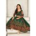 Picture of Bewitching Net Dark Olive Green Lehenga Choli