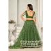 Picture of Wonderful Net Dark Olive Green Lehenga Choli