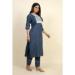 Picture of Cotton & Silk Dark Slate Grey Kurtis And Tunic