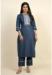 Picture of Charming Cotton & Silk Steel Blue Kurtis And Tunic