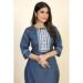 Picture of Charming Cotton & Silk Steel Blue Kurtis And Tunic