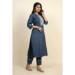 Picture of Charming Cotton & Silk Steel Blue Kurtis And Tunic