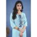 Picture of Cotton & Silk Pale Turquoise Kurtis And Tunic