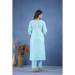 Picture of Cotton & Silk Pale Turquoise Kurtis And Tunic