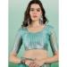 Picture of Well Formed Organza Medium Aqua Marine Saree