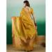 Picture of Gorgeous Organza Golden Rod Saree