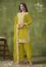 Picture of Silk Dark Golden Rod Straight Cut Salwar Kameez