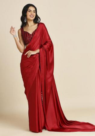 Picture of Ideal Silk Fire Brick Saree