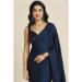 Picture of Magnificent Silk Navy Blue Saree