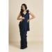 Picture of Magnificent Silk Navy Blue Saree