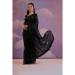 Picture of Fine Georgette Black Saree