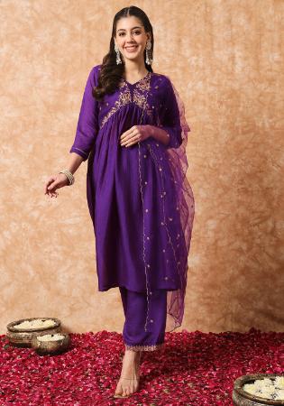 Picture of Grand Georgette Dark Slate Blue Kurtis & Tunic