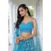 Picture of Graceful Net Dark Cyan Lehenga Choli