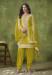 Picture of Chiffon Dark Golden Rod Straight Cut Salwar Kameez