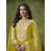 Picture of Chiffon Dark Golden Rod Straight Cut Salwar Kameez