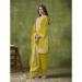 Picture of Chiffon Dark Golden Rod Straight Cut Salwar Kameez