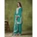 Picture of Good Looking Chiffon Teal Straight Cut Salwar Kameez