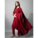 Picture of Bewitching Cotton Maroon Readymade Salwar Kameez