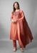 Picture of Beauteous Cotton Dark Salmon Readymade Salwar Kameez