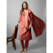 Picture of Beauteous Cotton Dark Salmon Readymade Salwar Kameez