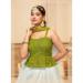 Picture of Sublime Georgette White & Olive Drab Lehenga Choli