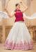 Picture of Good Looking Georgette White & Deep Pink Lehenga Choli