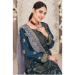 Picture of Georgette Dark Slate Grey Straight Cut Salwar Kameez