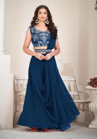 Picture of Nice Silk Midnight Blue Lehenga Choli