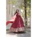 Picture of Beauteous Georgette Brown Readymade Gown