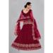 Picture of Magnificent Net Maroon Lehenga Choli