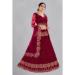 Picture of Magnificent Net Maroon Lehenga Choli