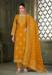 Picture of Chiffon Dark Golden Rod Straight Cut Salwar Kameez